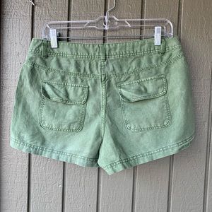J. Crew Linen-Cotton Blend Army Grn Shorts, Size 6